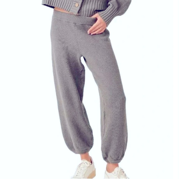 Free People Beach Hailee Cardi Knit Jogger Pant - Picture 1 of 16